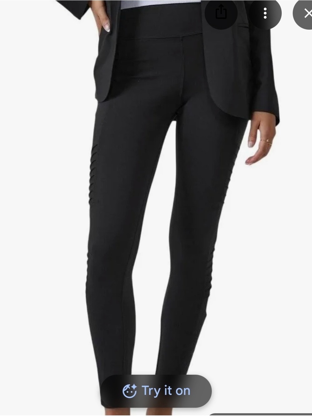 Athleta Black Motto (mixed materials) Ankle pant